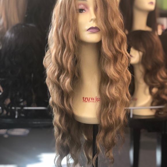Blonde mix Beach waves Lacefront Wig 2029
